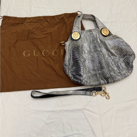 Gucci Authentic Vintage Large Python Hysteria Hobo Handbag with Crossbody strap - Picture 2 of 8